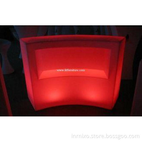 PE LED bar round counter / LED Glowing bar furniture